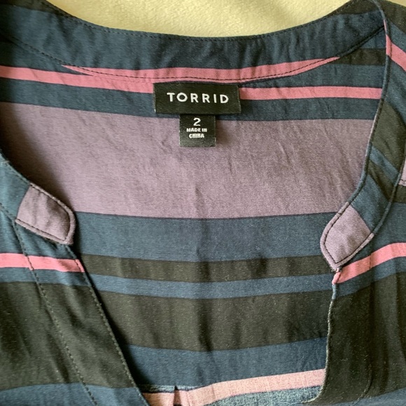 EUC striped challis top - Picture 4 of 5